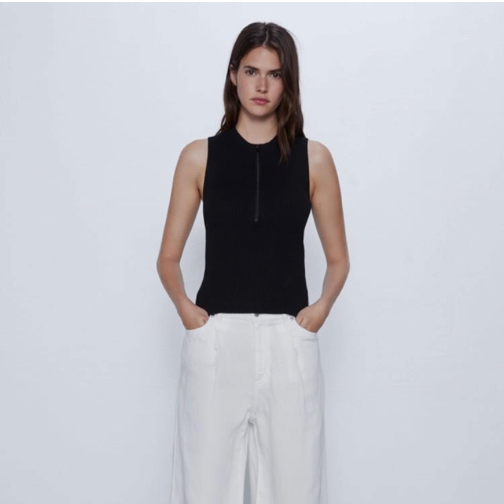 Zara Zippered Knit top